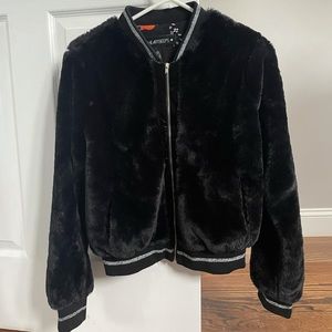 Black fuzzy jacket